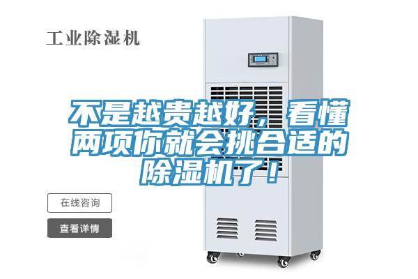 不是越貴越好，看懂兩項你就會挑合適的除濕機了！