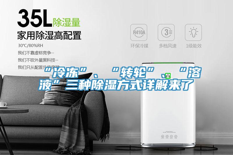 “冷凍”、“轉(zhuǎn)輪”、“溶液”三種除濕方式詳解來了