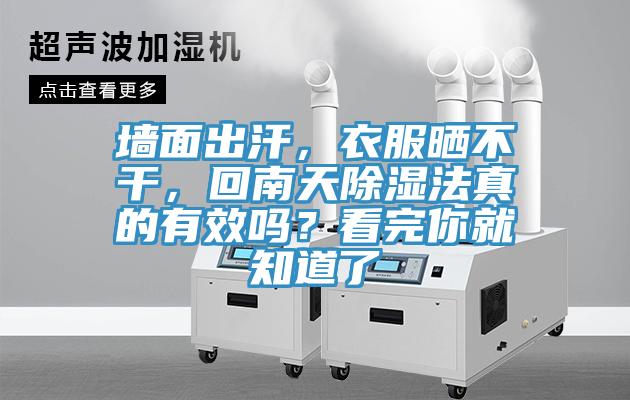 墻面出汗，衣服曬不干，回南天除濕法真的有效嗎？看完你就知道了