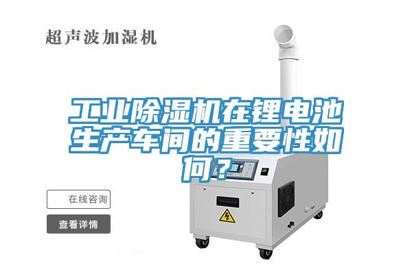 工業(yè)除濕機(jī)在鋰電池生產(chǎn)車間的重要性如何？