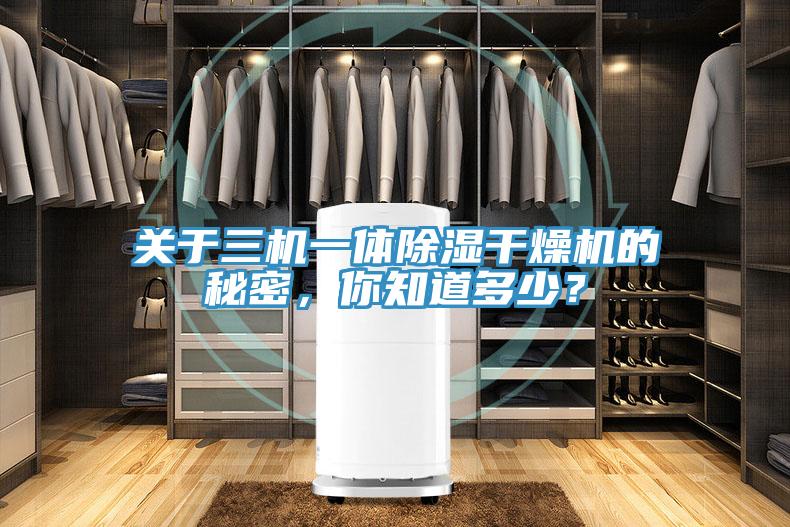 關(guān)于三機(jī)一體除濕干燥機(jī)的秘密，你知道多少？