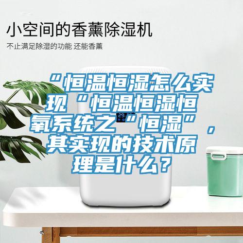 “恒溫恒濕怎么實(shí)現(xiàn)“恒溫恒濕恒氧系統(tǒng)之“恒濕”，其實(shí)現(xiàn)的技術(shù)原理是什么？