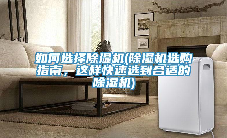 如何選擇除濕機(除濕機選購指南，這樣快速選到合適的除濕機)