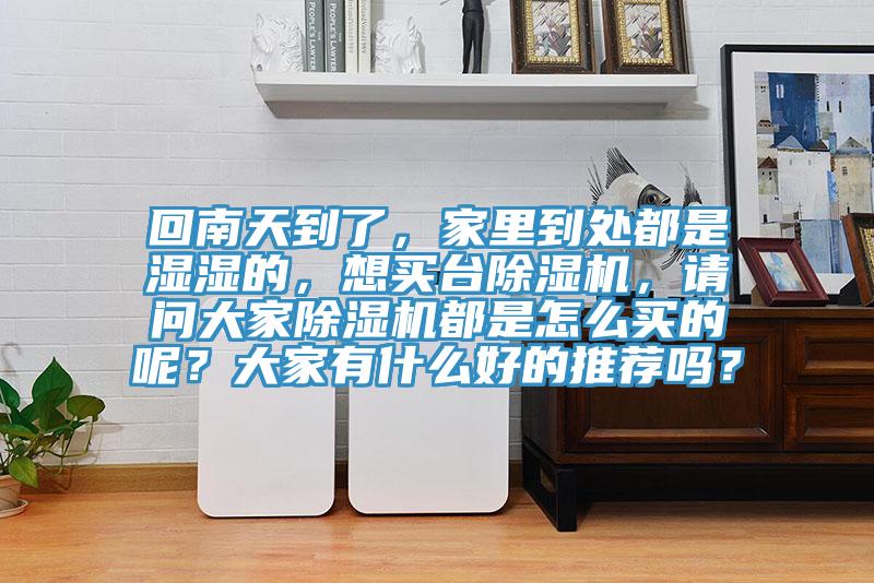 回南天到了，家里到處都是濕濕的，想買臺(tái)除濕機(jī)，請(qǐng)問大家除濕機(jī)都是怎么買的呢？大家有什么好的推薦嗎？