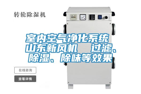 室內空氣凈化系統(tǒng) 山東新風機  過濾、除濕、除味等效果