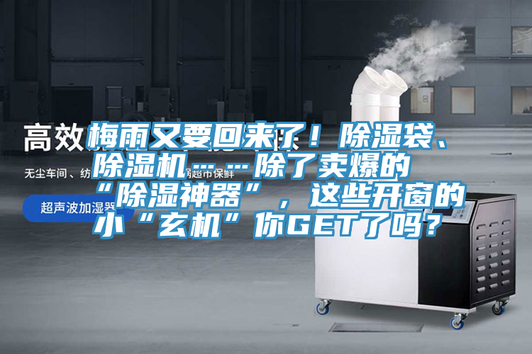 梅雨又要回來了！除濕袋、除濕機(jī)……除了賣爆的“除濕神器”，這些開窗的小“玄機(jī)”你GET了嗎？