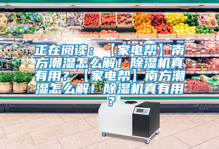 正在閱讀：【家電幫】南方潮濕怎么解！除濕機真有用？【家電幫】南方潮濕怎么解！除濕機真有用？
