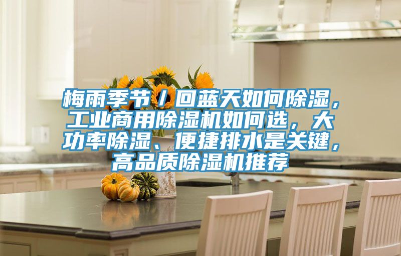 梅雨季節(jié)／回藍(lán)天如何除濕，工業(yè)商用除濕機(jī)如何選，大功率除濕、便捷排水是關(guān)鍵，高品質(zhì)除濕機(jī)推薦