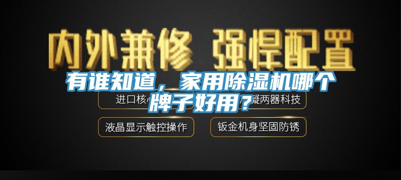 有誰知道，家用除濕機哪個牌子好用？